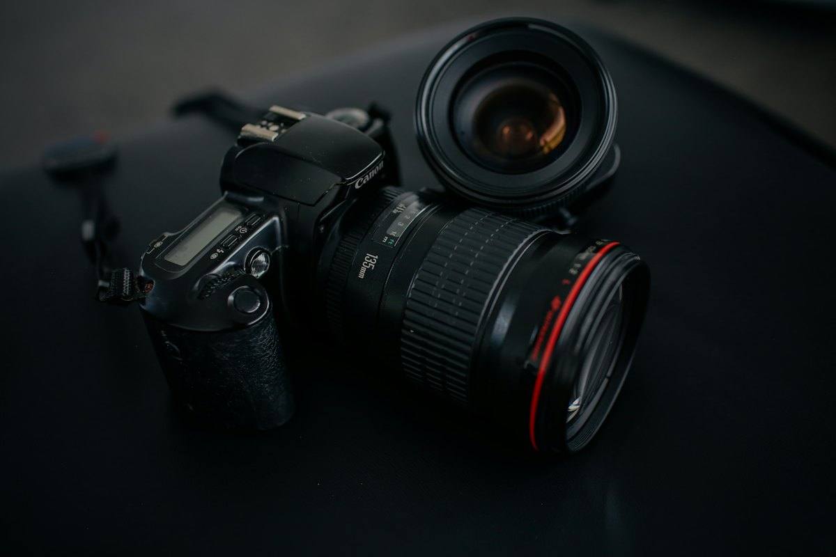 A camera and lens in low light